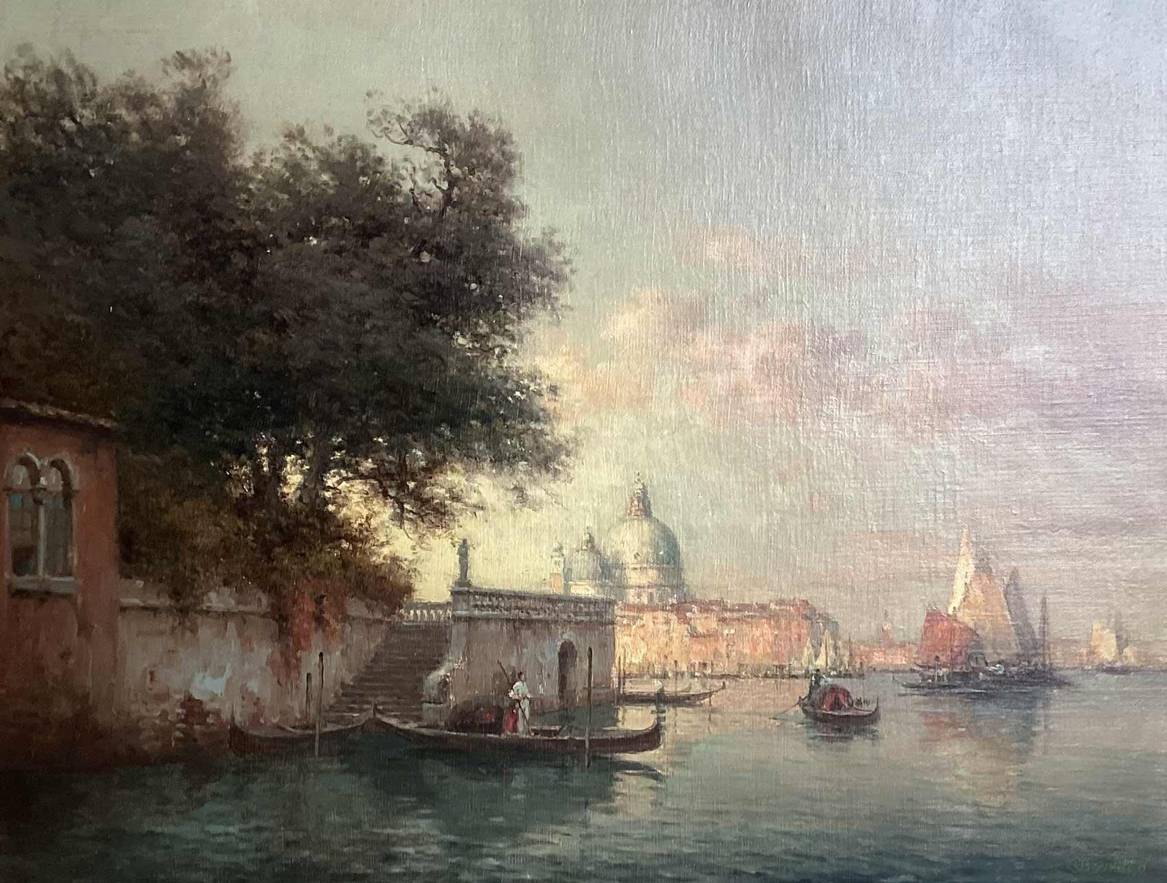 Antoine Bouvard Snr | Evening light, Santa Maria Della Salute, Venice